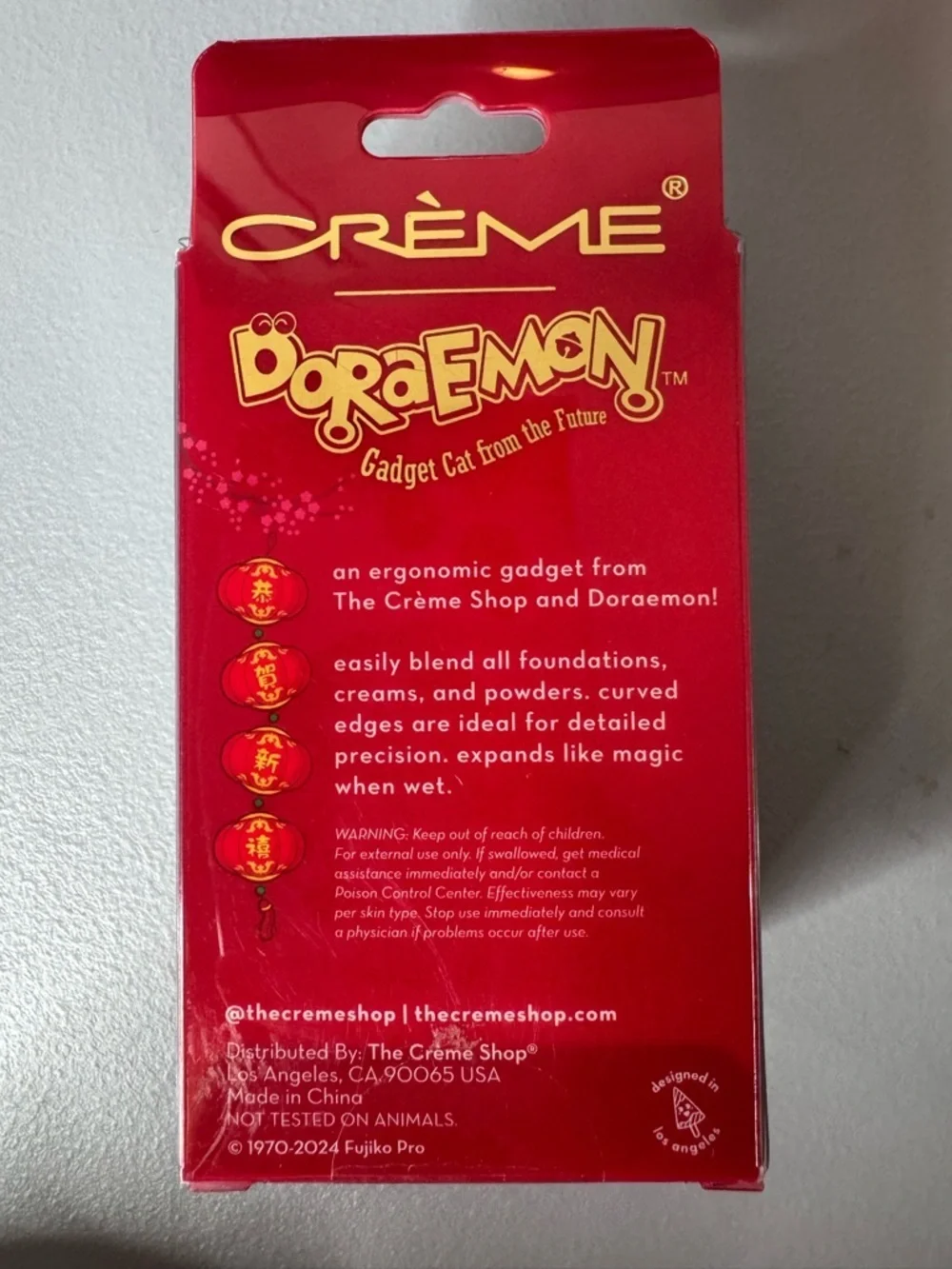 The Crème shop Doraemon Smooth gadget  Makeup Sponge latex free edge cut limited